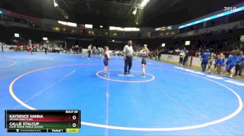 93 lbs Semifinal - Kaydence Hanna, Payson Wrestling vs Callie Stalcup, Camp Verde Middle School