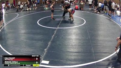 70 lbs Cons. Round 2 - Roman Ayala, Madera Wrestling Club vs Cali Faust, RED WAVE WC