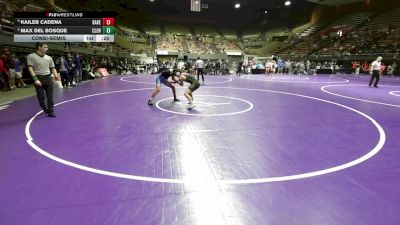 152 lbs Consolation - Kaileb Cadena, Bakersfield Christian High School vs Max Del Bosque, Clovis North