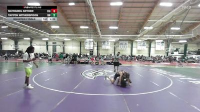 106 lbs Quarterfinal - Nathaniel Snyder, FCA Wrestling vs TaVyon Witherspoon, Milford Mill Junior League