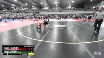 120 lbs Quarterfinal - Drake Hegarty, Open Mats Wrestling Club-AAA vs Maksim Careaga, Tri-Cap Wrestling Club-AA