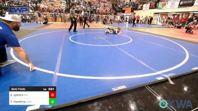 43 lbs Semifinal - Arrow Spears, Viking Wrestling Club vs Tucker Hawkins, Checotah Matcats