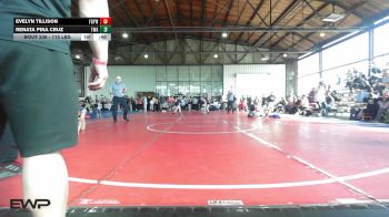 115 lbs 2nd Place - Evelyn Tillison, Fort Gibson Youth Wrestling vs Renata Pina Cruz, Terminator Wrestling Academy