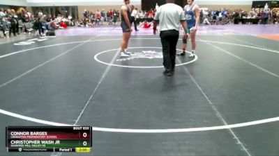 215 lbs Champ. Round 2 - Christopher Wash Jr, Shawnee-Mill Valley HS vs Connor Barges, Creighton Preparatory School