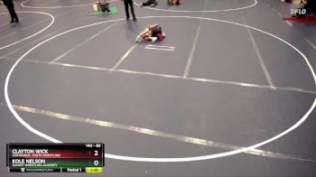 83 lbs Cons. Semi - Clayton Wick, Centennial Youth Wrestling vs Kole Nelson, Summit Wrestling Academy