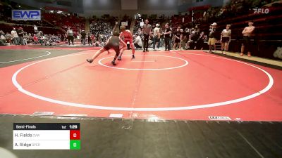 100 lbs Semifinal - Hayden Fields, Caney Valley Wrestling vs Andrew Ridge, Sperry Wrestling Club