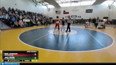 106 lbs Cons. Round 1 - Reid Johnson, Highland Park vs Jake Irwin, St. John`s School