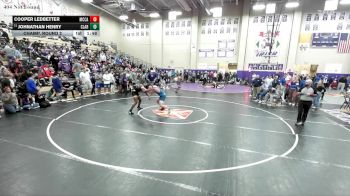 190 lbs Champ. Round 2 - Johnathan Henry, Clarksville High School vs Cooper Ledbetter, McCallie