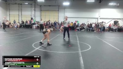 80 lbs Round 1 (4 Team) - Nathan Schuman, Mat Assassins Black vs Joseph Fontanetta, Bitetto Trained