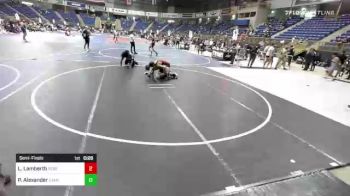 130 lbs Semifinal - Landin Lamberth, Rebel WC vs Peyton Alexander, Camel Kids