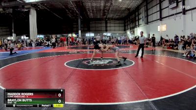 80 lbs Round 2 (6 Team) - Braylon Butts, RAW vs Maddox Rogers, CLINIC WRESTLING