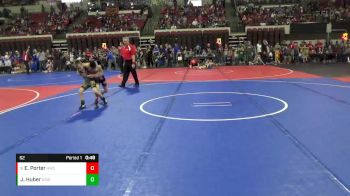 62 lbs Cons. Round 3 - Elam Porter, Hardin Wrestling Club vs Jace Huber, Glendive Mat Devils