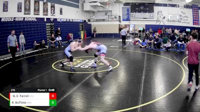 215 lbs Cons. Round 4 - Rocko Buffone, West Shamokin Hs vs Blaine O`Farrell, Central Cambria Hs