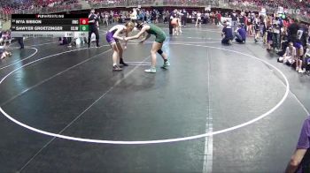 120 lbs Quarterfinal - Sawyer Groetzinger, Central City JR. Wrestling vs Mya Sibson, Blair Wrestling Club