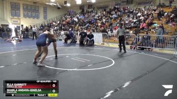 140 lbs Cons. Round 2 - Ella Garrett, Corona Del Mar vs Sharla Andaya-Ginelsa, Montclair