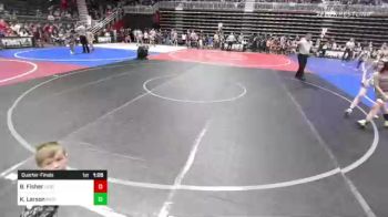 95 lbs Quarterfinal - Bryson Fisher, Heights WC vs Kody Larson, Patriot Wrestling