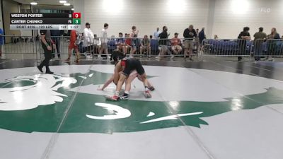 120 lbs Round Of 32 - Weston Porter, IA vs Carter Chunko, PA