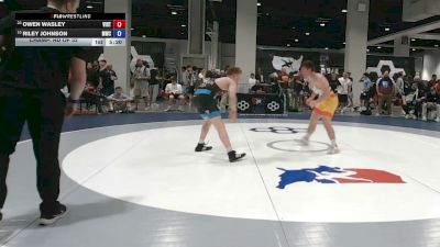 86 kg Champ. Rd Of 32 - Owen Wasley, Viking RTC vs Riley Johnson, MWC Wrestling Academy