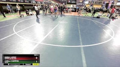 190 lbs Cons. Round 2 - Anna Lopez, Sisters On The Mat vs Carla Campos, Texas