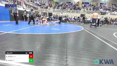 61 lbs Quarterfinal - Kirby Hunt, Duncan Demons vs Kopelan Kirby, Tahlequah Wrestling Club