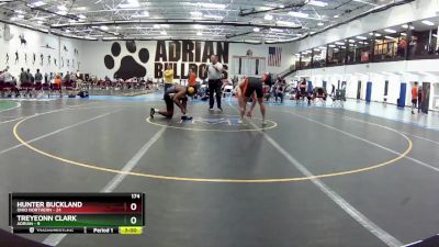 174 lbs Round 5 (6 Team) - Treyeonn Clark, Adrian vs Hunter Buckland, Ohio Northern