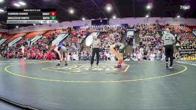 190 lbs Quarterfinals (8 Team) - Malcolm Smith, Martin HS vs Carson Danke, Union City HS