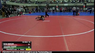 90 lbs Round 1 - Savanna Steger, Alburnett Mat Pack vs Etta Mercier, Summit Wrestling Academy