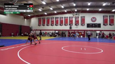 133 lbs Champ. Round 2 - Dylan Garcia, Victor Valley College vs Treyven Stevens, Utah Tech University