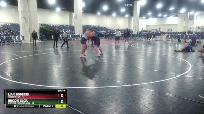 285 lbs Finals (2 Team) - Brodie Slou, Oswego High School vs Liam Higgins, Wellington