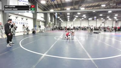 95 lbs Consi Of 8 #2 - Joey Cotter, CT vs Zachary Paris, NH
