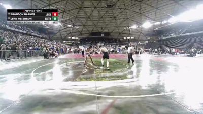 Boys 3A 165 lbs Cons. Round 3 - Lyhr Peterson, Marysville Getchell vs Brandon Barnes, Lincoln (Tacoma)