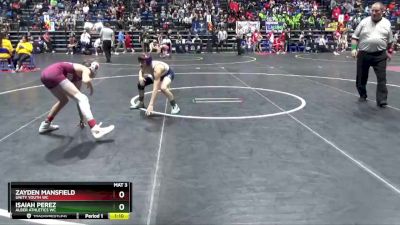 96 lbs Champ. Round 2 - Isaiah Perez, Alber Athletics WC vs Zayden Mansfield, Unity Youth WC