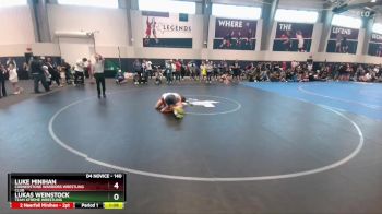 140 lbs Quarterfinal - Luke Minihan, Cornerstone Warriors Wrestling Club vs Lukas Weinstock, Team Xtreme Wrestling