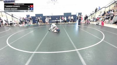 100 lbs Cons. Round 2 - Andrew Ocampo, IL vs Mason Enquist, CO