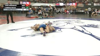 G - 130 lbs Cons. Round 4 - Sage Wierzbicki, Great Falls / Msdb (Girls) vs Camryn Fiscus, Fergus (Lewistown)/Hobson (Girls)