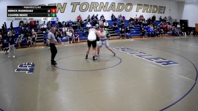 285 lbs Cons. Round 3 - Cooper Bentz, Thomas Jefferson vs Derick Rodriguez, Shaler