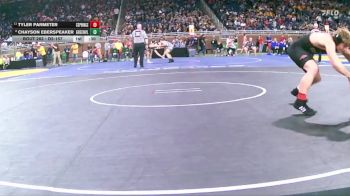 D2-157 lbs Cons. Round 2 - Tyler Parmeter, Cedar Springs vs Chayson Eberspeaker, Greenville