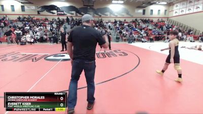 108 lbs Round 1 - Everett Kiser, Port Angeles Wrestling Club vs Christopher Morales, Ascend Wrestling Academy