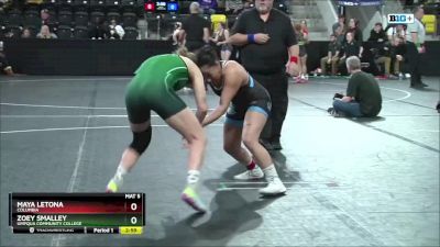 143 lbs Quarterfinal - Zoey Smalley, Umpqua Community College vs Maya Letona, Columbia