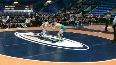 132 lbs Quarterfinals (8 Team) - Emmitt Hill, Geneseo vs Max Cumbee, Elmhurst (IC Catholic)