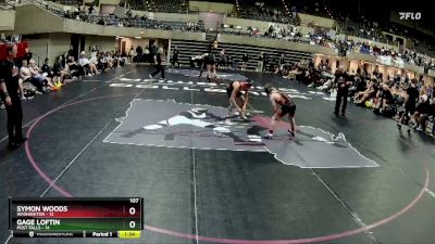 107 lbs Round 2 (4 Team) - Gage Loftin, Post Falls vs Symon Woods, Washington