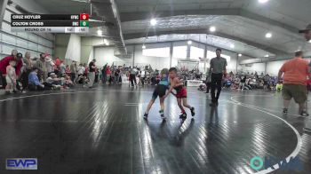 49 lbs Round Of 16 - Cruz Hoyler, Hilldale Youth Wrestling Club vs Colton Cross, Brushy Wrestling Club