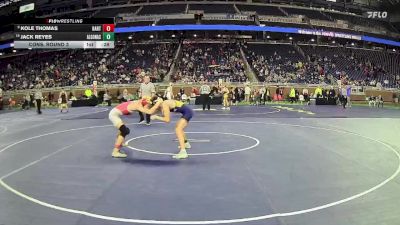 D3-113 lbs Cons. Round 3 - Jack Reyes, Algonac vs Kole Thomas, Hart HS