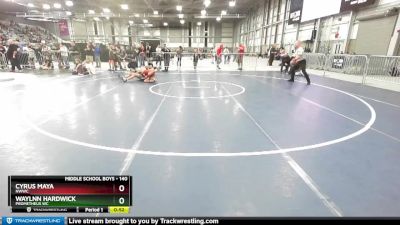 140 lbs Cons. Round 3 - Waylnn Hardwick, Prometheus WC vs Cyrus Maya, NWWC