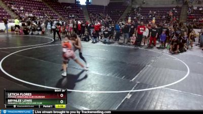 91-100 lbs Round 1 - Leticia Flores, Pomona Wrestling Club Colorado vs Brynlee Lewis, Monarch Youth Wrestling Club