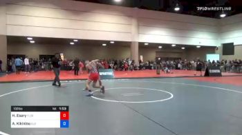 132 lbs Consolation - Hazen Esary, Florida vs Aliaksandr Kikiniou, Elite Wrestling Academy