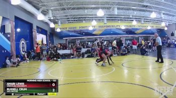 132 lbs Champ. Round 3 - Amari Lewis, Wrestling University vs Russell Crum, Wellington
