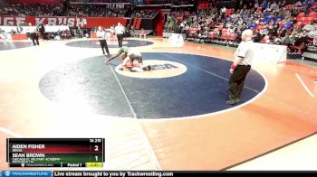 1A 215 lbs Cons. Round 1 - Sean Brown, Chicago (C. Military Academy-Bronzeville) vs Aiden Fisher, Orion