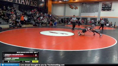 BN-7 lbs Quarterfinal - Corbin VanDee, Hammerin Hawks vs Joshua Hauenstein, DC Elite