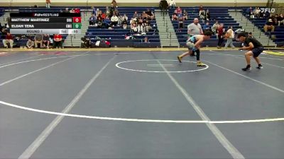 111-118 lbs Round 1 - Elijah Tena, Cornerstone Mat Club vs Matthew Martinez, Unattached